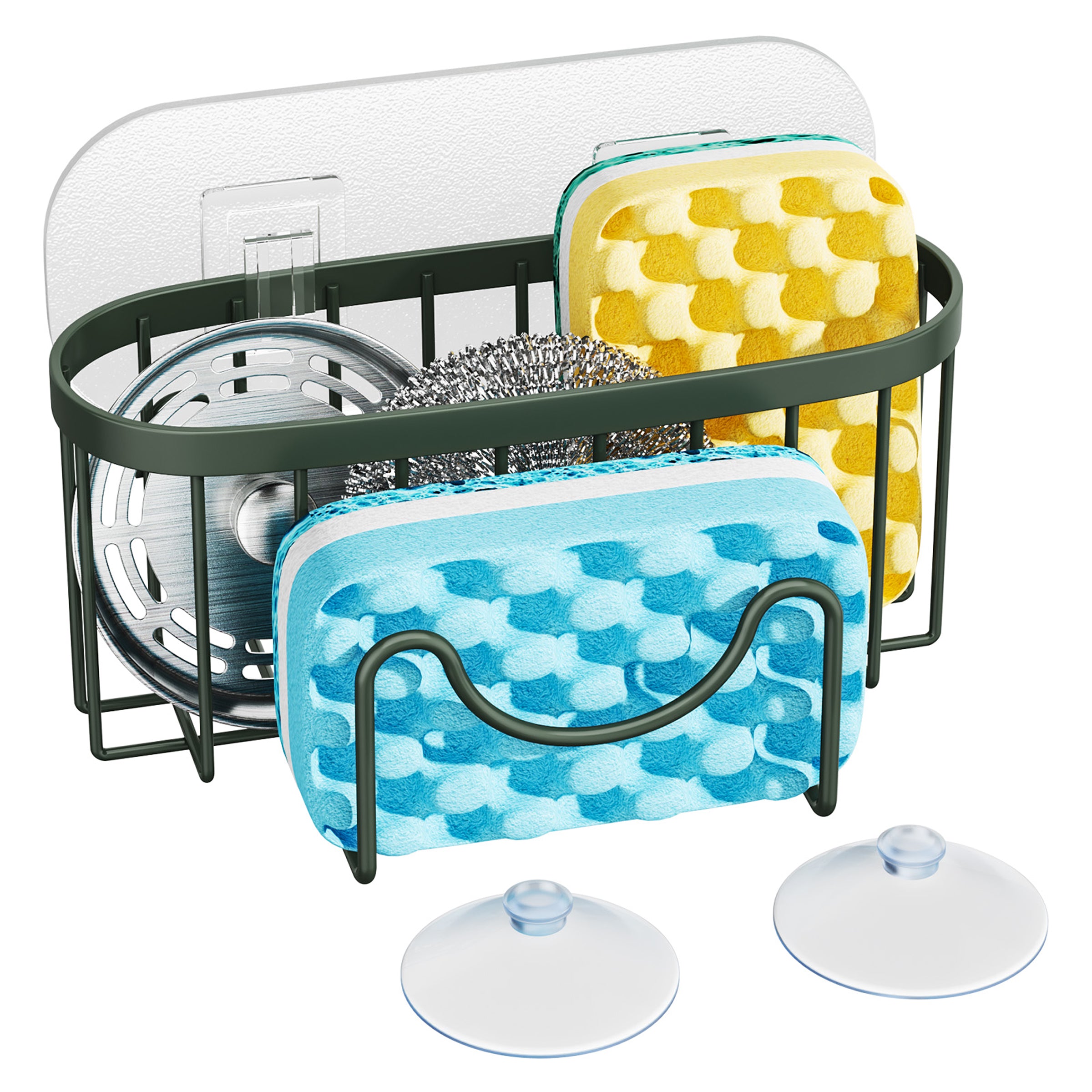 HapiRm Sponge Holder for Kitchen Sink - Sink Caddy with Unique M-Shaped