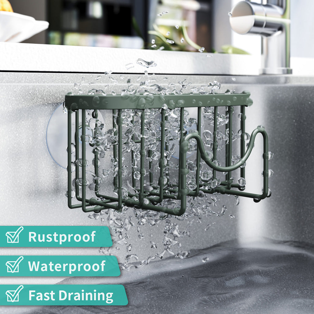 HapiRm Sponge Holder for Kitchen Sink - Sink Caddy with Unique M-Shaped