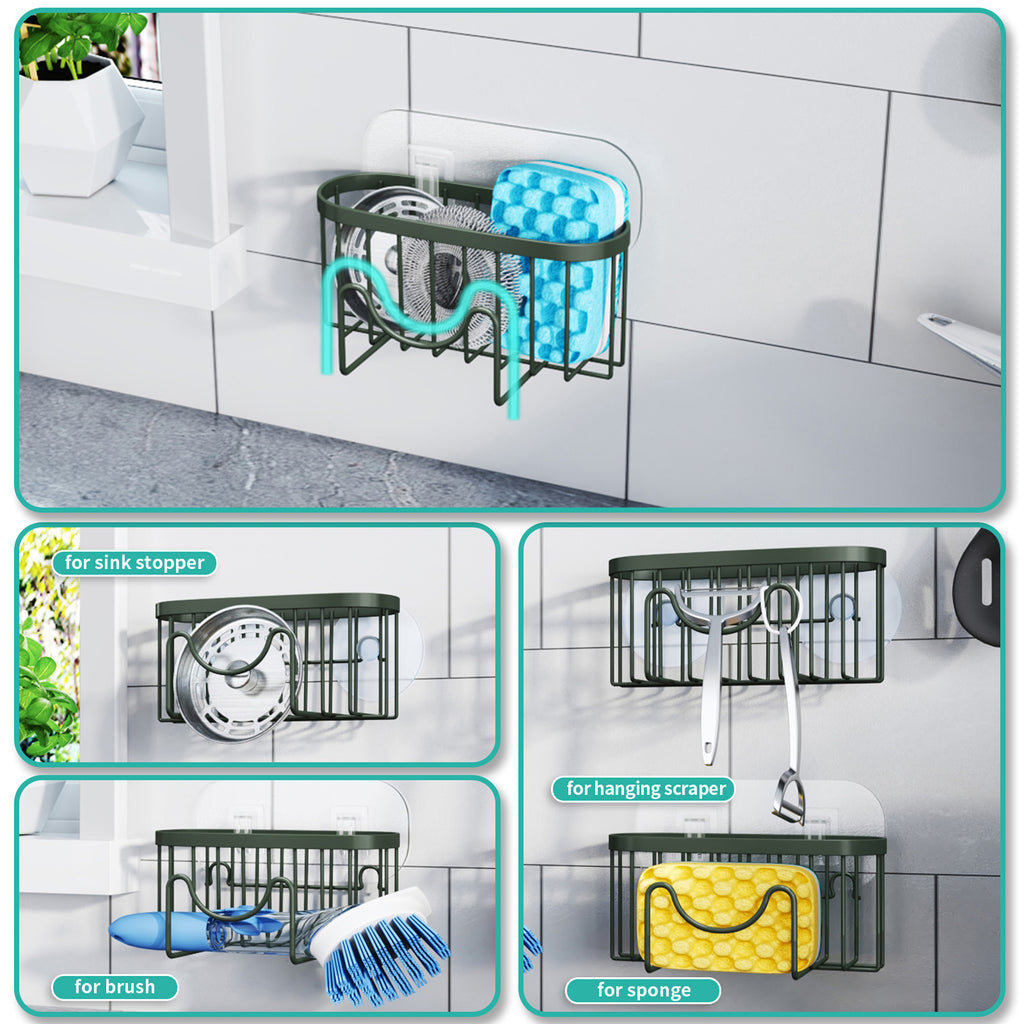 HapiRm Sponge Holder for Kitchen Sink - Sink Caddy with Unique M-Shaped